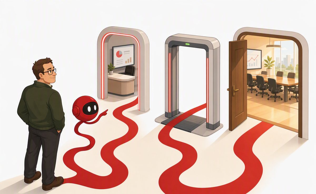 Comic panel P04 — Eight stations. One red thread. PBA is for approved partners.