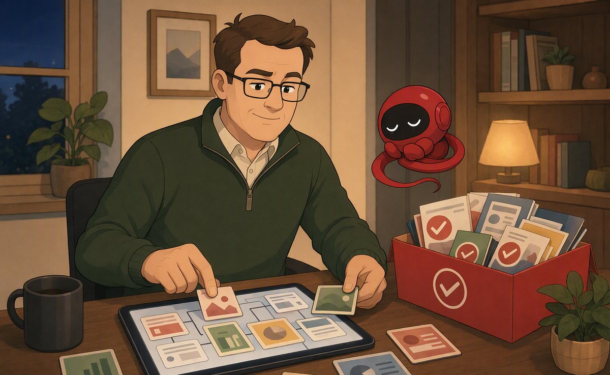 Comic panel P12 — A Real Plan, Not a Welcome PDF
