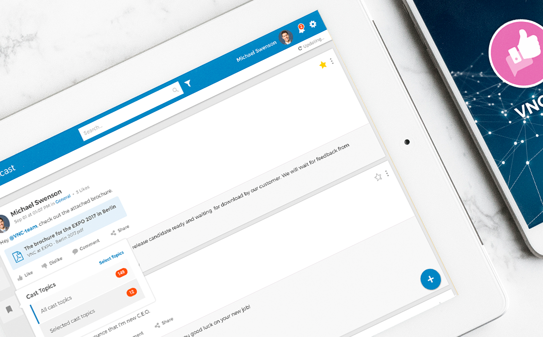 VNCcast – Enterprise Social Media